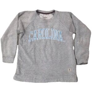 Pressbox Carolina Tar Heels Sweatshirt Womens Small Gray Comfy Terry Crewneck